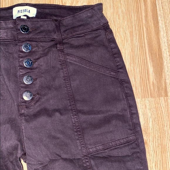 Pistola Brown Button Up Cargo Skinny Jeans - Picture 2 of 3